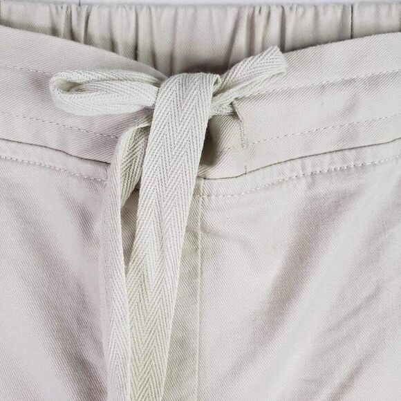 Talbots Pants Crop Womens Plus Size 20W Tan Cotton Blend Tie Front Canvas - Picture 5 of 7